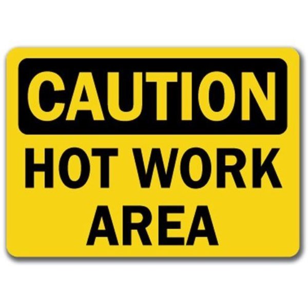 Signmission Caution Sign-Hot Work Area-10in x 14in OSHA Safety Sign, 10" L, 14" H, CS-Hot Area CS-Hot Area